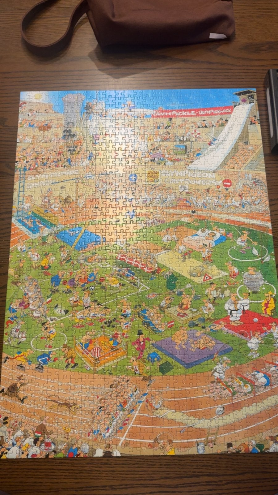 Jan van Haasteren puzzel ‘Olympische Spelen’ 1000 stukjes, Ophalen, 500 t/m 1500 stukjes, Gebruikt, Legpuzzel