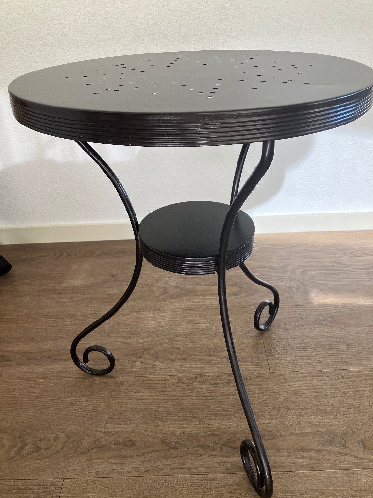 tafeltje, Huis en Inrichting, Tafels | Bijzettafels, Ophalen, Minder dan 55 cm, Modern/rustic, Metaal of Aluminium