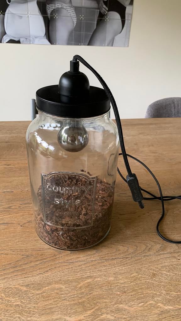 Gusta tafellamp, Ophalen, Zo goed als nieuw, Glas
