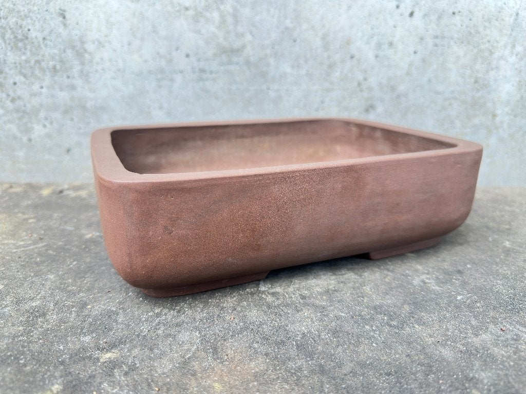YiXing China | Bonsai schaal pot 24,5x19x7,5cm (4*), Rond, Ophalen of Verzenden, Zo goed als nieuw, Aardewerk
