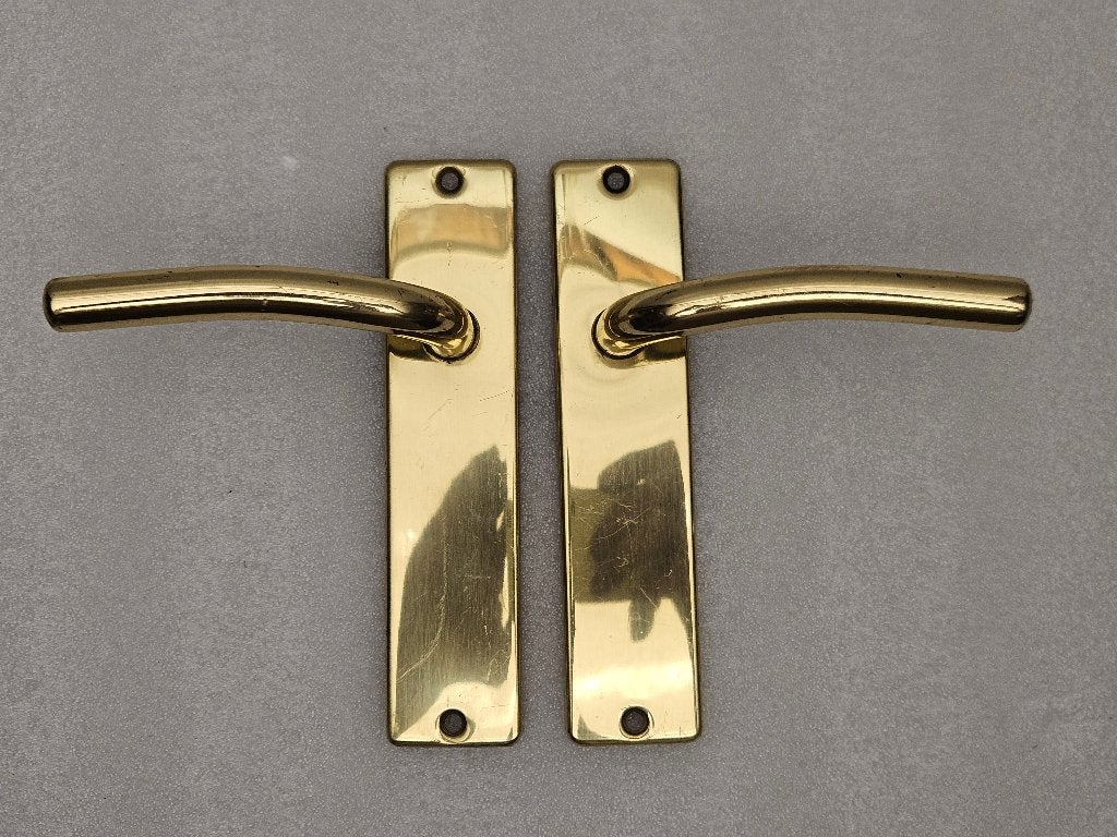 Setje vintage Geelkoperen Deurbeslag set nr.35, Antiek en Kunst, Ophalen of Verzenden