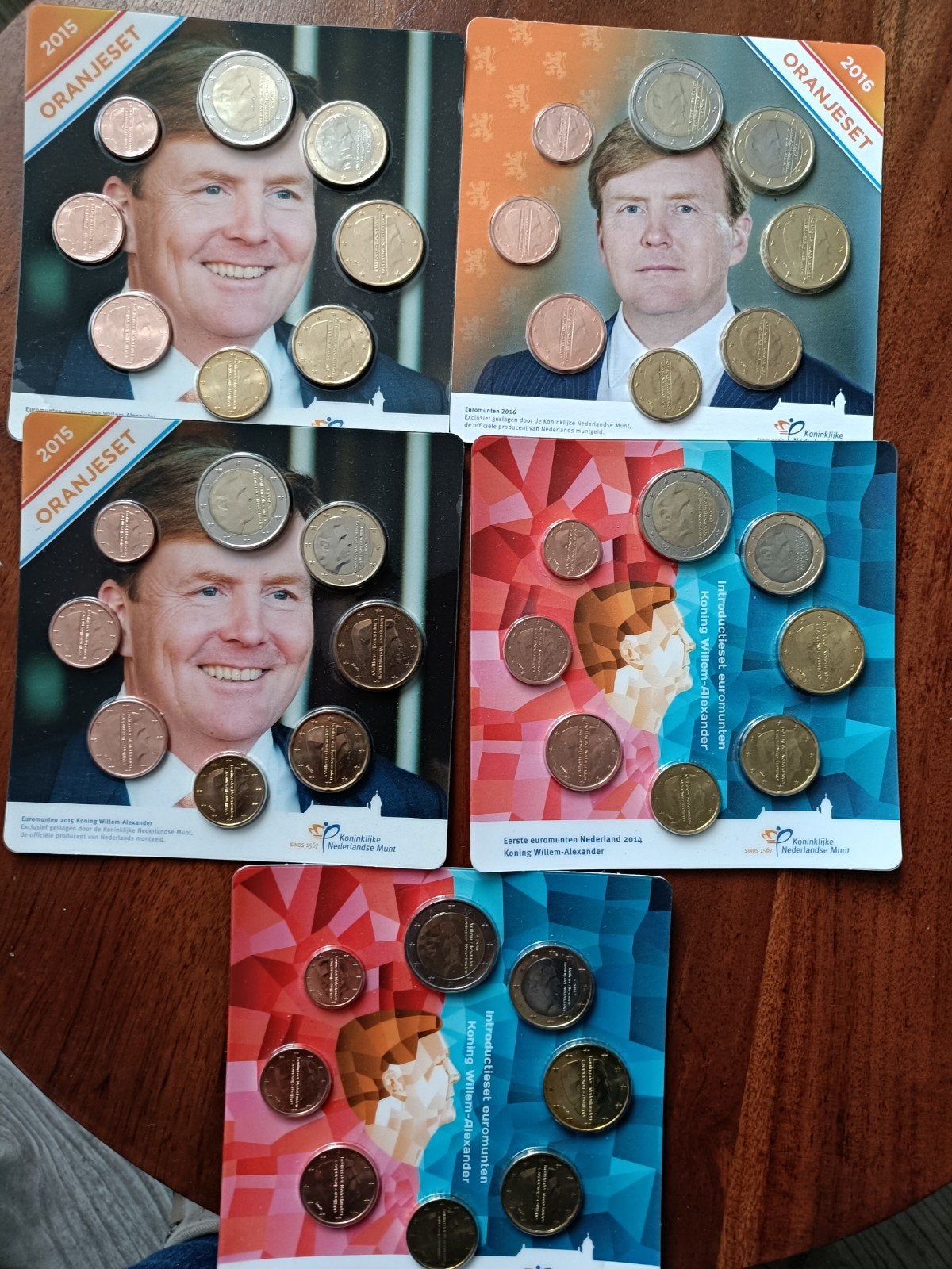Oranjeset Euromunten Koning Willem-Alexander (2014-2016), Ophalen of Verzenden, Koningin Beatrix, Euro's, Setje