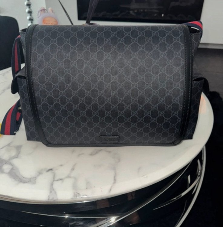 Gucci luiertas - Zo goed als nieuw, Verzorgingstas, Gucci, Zwart, Ophalen of Verzenden
