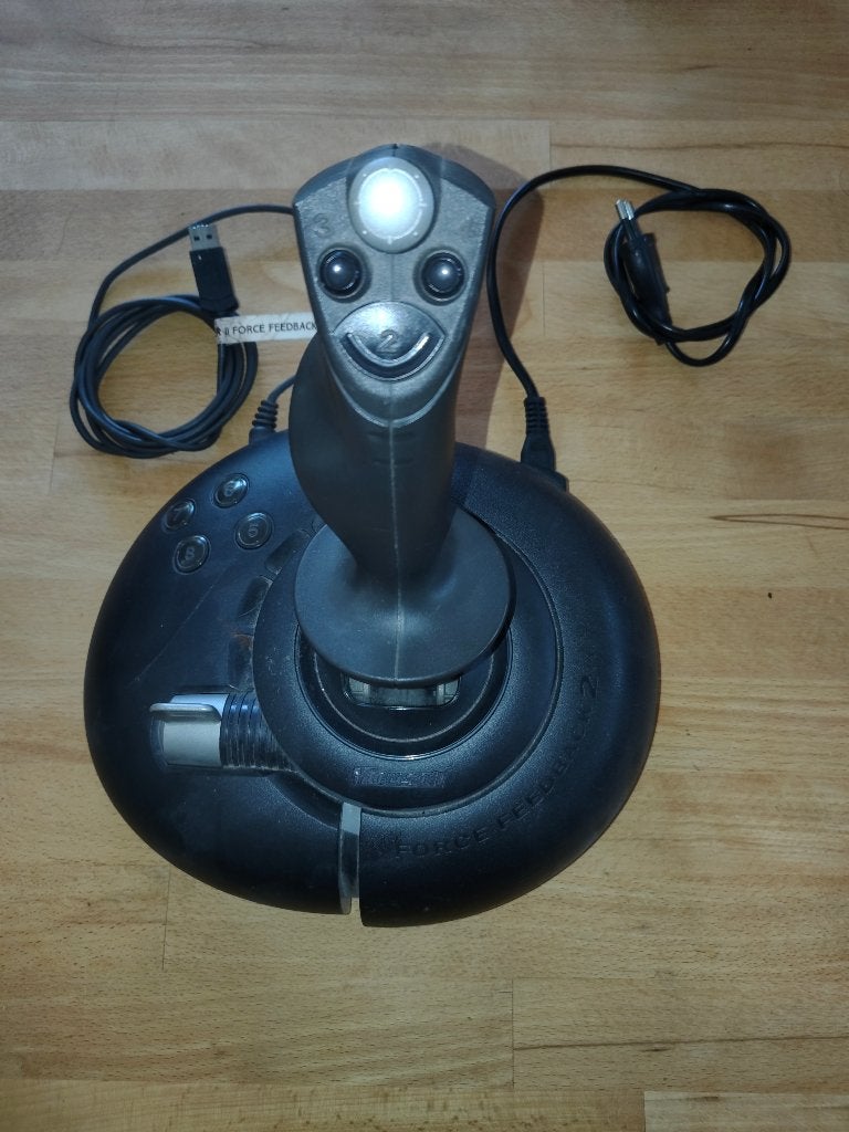 Force Feedback Joystick Microsoft SideWinder 2, Computers en Software, Joysticks, Ophalen of Verzenden, Gebruikt, Microsoft