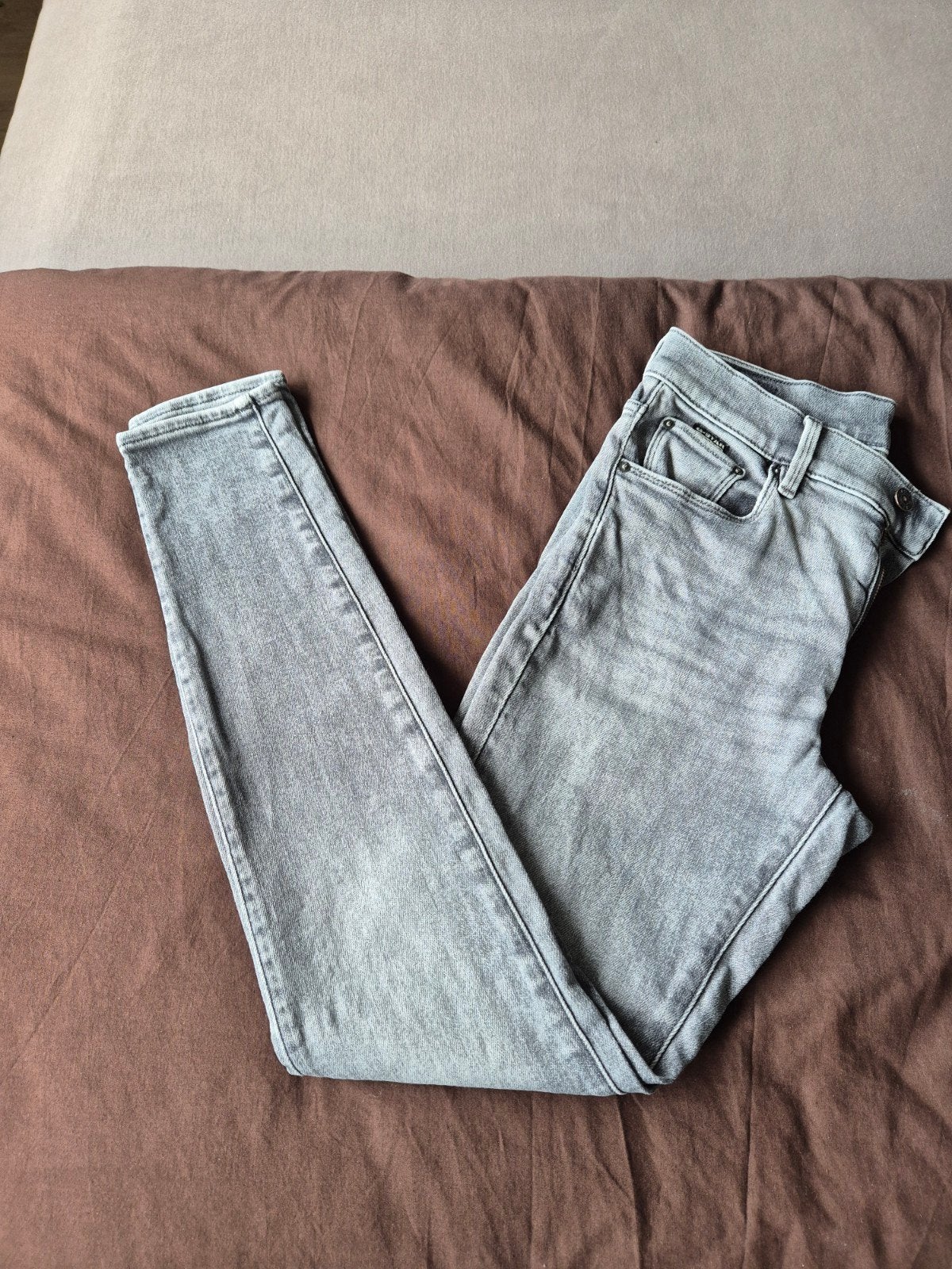 G star 3301 skinny 27-30, Ophalen of Verzenden, Gedragen, Grijs, W27 (confectie 34) of kleiner