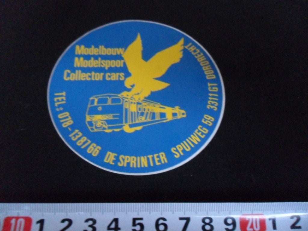 sticker Dordrecht Modelbouw Modelspoor Collector cars, Ophalen of Verzenden, Zo goed als nieuw
