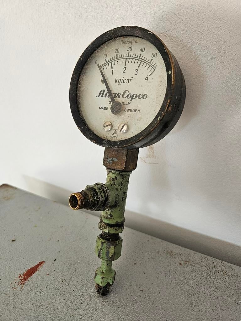 Vintage Atlas Copco Drukmeter - Made in Sweden, Ophalen of Verzenden