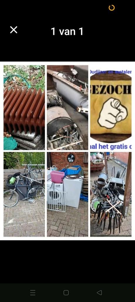 Oudijzer en metalen gezocht, Doe-het-zelf en Verbouw, Metalen, Ophalen