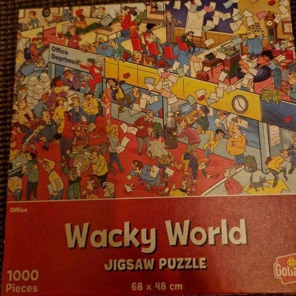 Wacky World Jigsaw Puzzle - Office Department 1000 stukjes, Ophalen of Verzenden, 500 t/m 1500 stukjes, Zo goed als nieuw, Legpuzzel