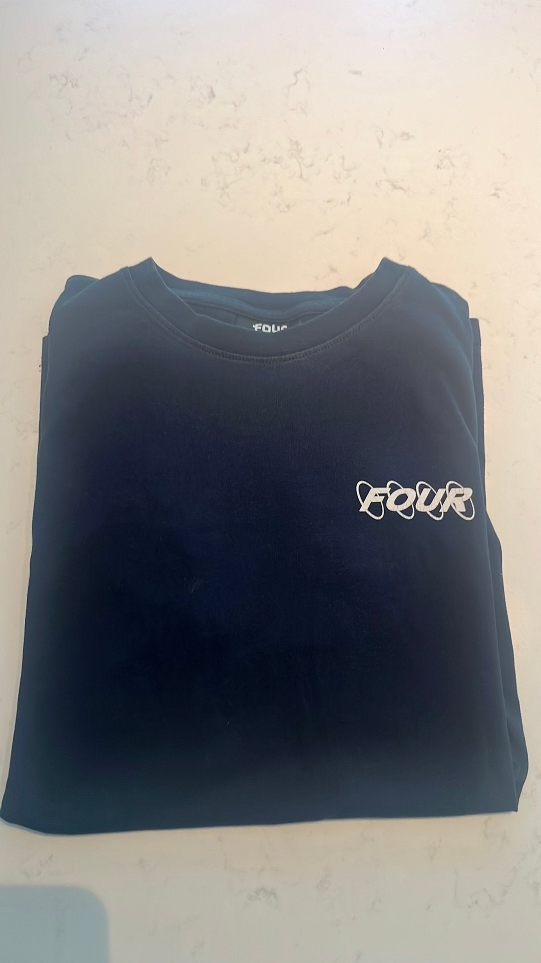 Four shirt donker blauw maat s/164, Ophalen of Verzenden, Zo goed als nieuw, Jongen, Shirt of Longsleeve