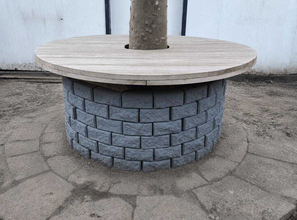 Tuintafel boomtafel. Diameter 175 cm, Tuin en Terras, Tuintafels, Ophalen, Rechthoekig, Hout