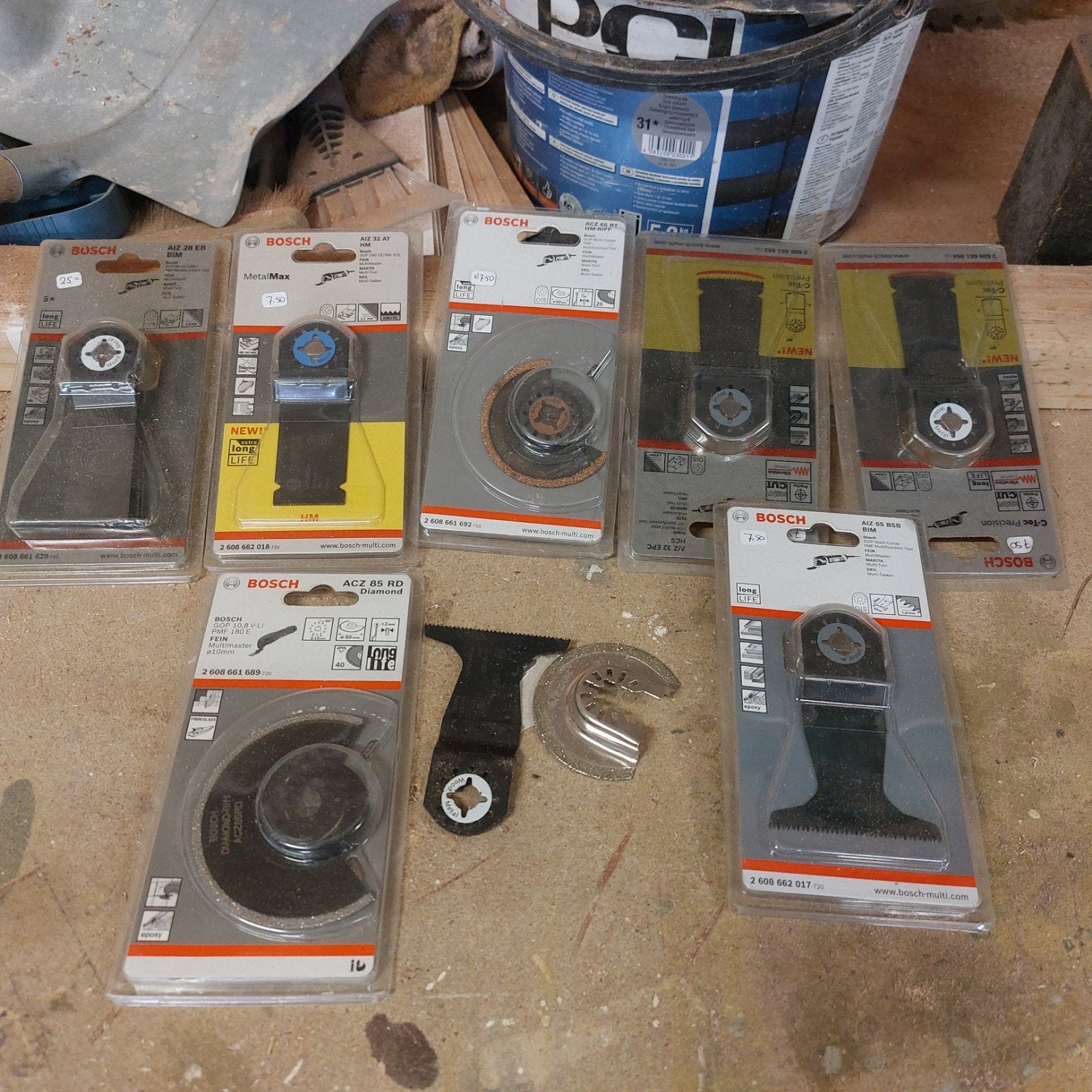 Diverse zaagblaadjes  voor Fein,makita,bosch, Ophalen of Verzenden, Nieuw, Minder dan 600 watt, 30 tot 70 mm