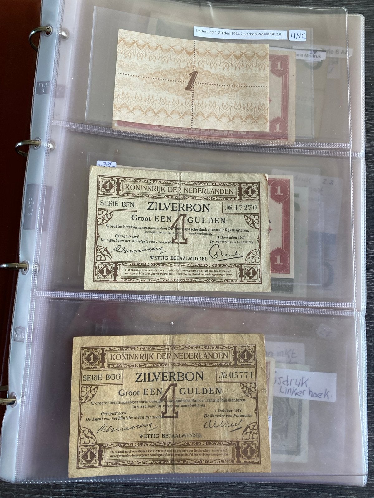 Collectie Nederlandse en Internationale Bankbiljetten, Postzegels en Munten, Ophalen, 1 gulden, Setje