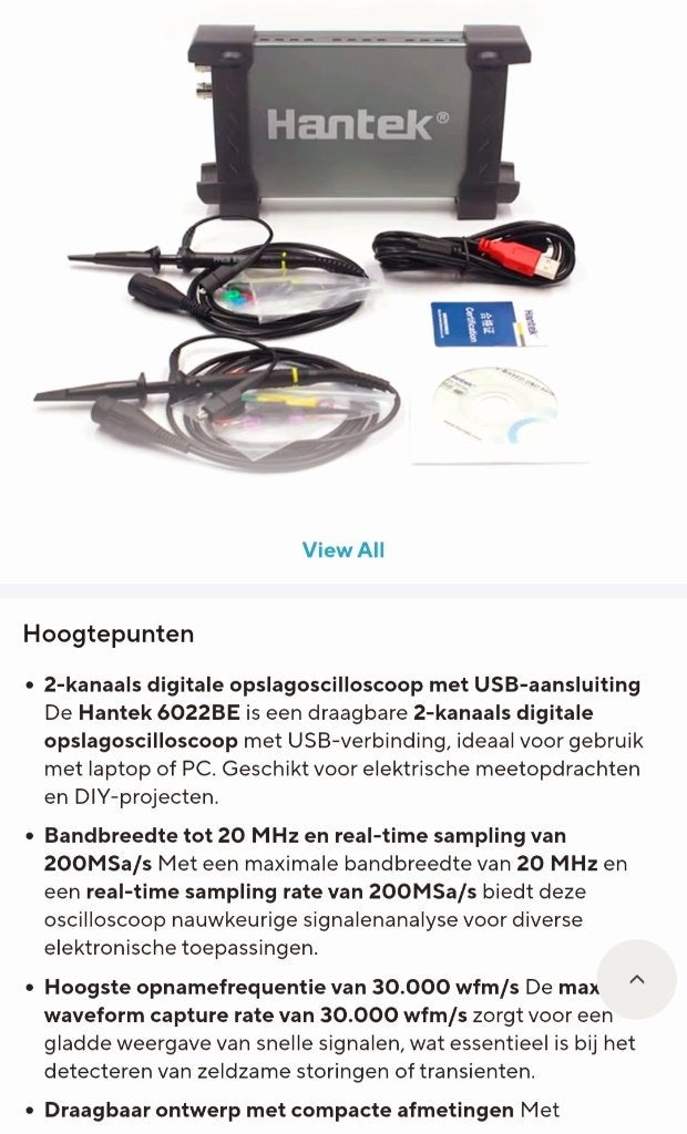 Oscilloscope, Ophalen, Zo goed als nieuw, Overige meters