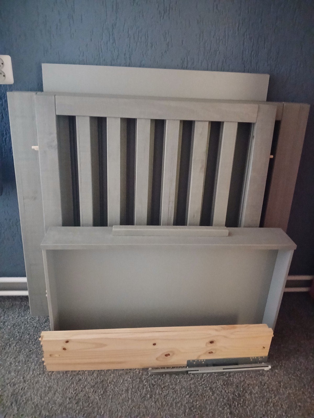Grijze Coming Box met lade, Kinderen en Baby's, Boxen, Ophalen, Gebruikt, Rechthoekig, Lade