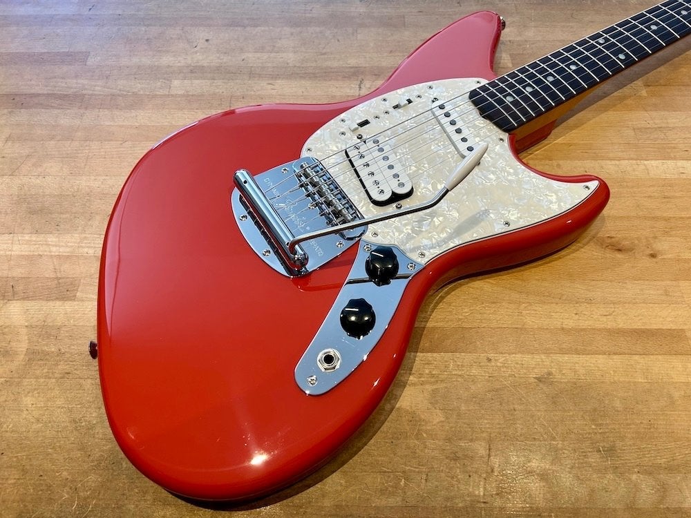Fender 2021 Kurt Cobain Jag-Stang Fiesta Red + Gigbag, Ophalen of Verzenden, Zo goed als nieuw, Solid body, Fender
