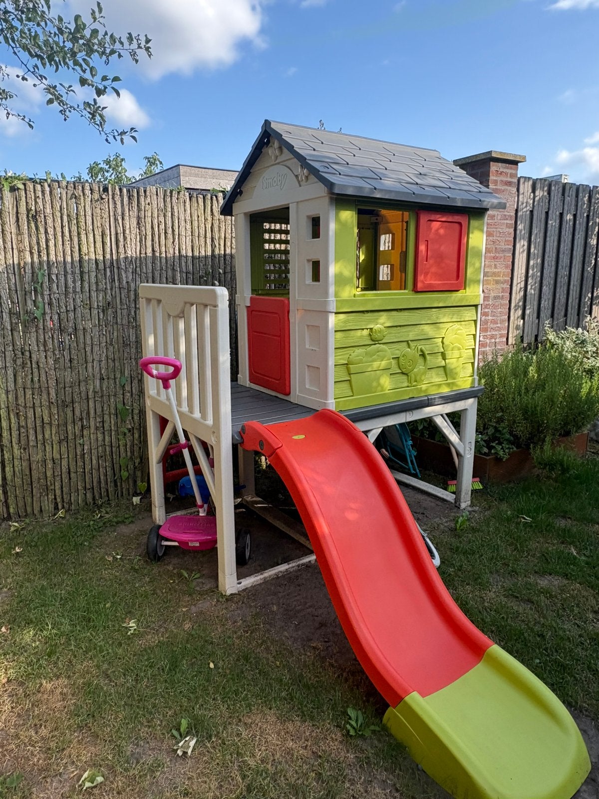 Smoby speelhuis met glijbaan, Ophalen, Gebruikt, Glijbaan