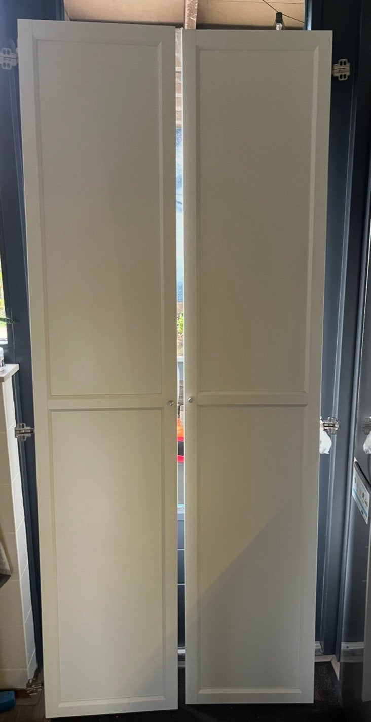 Ikea Oxberg deuren wit Billy boekenkast, Ophalen, Overige materialen, Minder dan 50 cm, Gebruikt