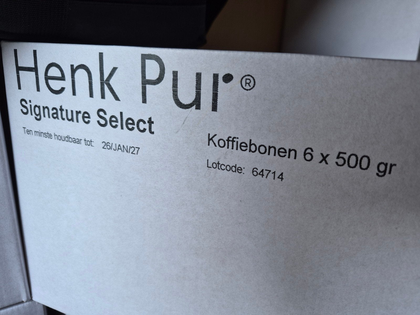 Te koop Voorraad koffiebonen voor, Ophalen