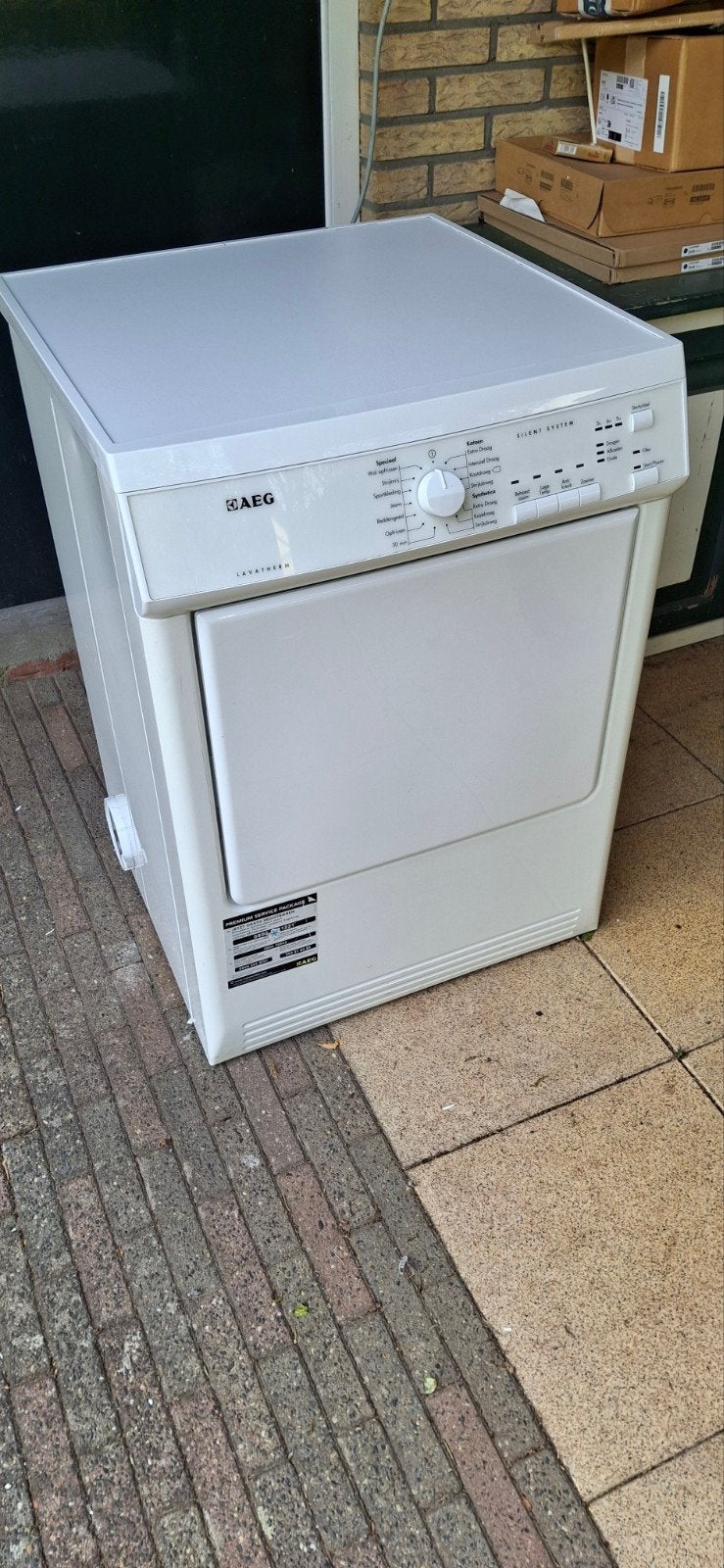 Droger AEG Lavatherm, Witgoed en Apparatuur, Ophalen, 6 tot 8 kg, Gebruikt, Luchtafvoer