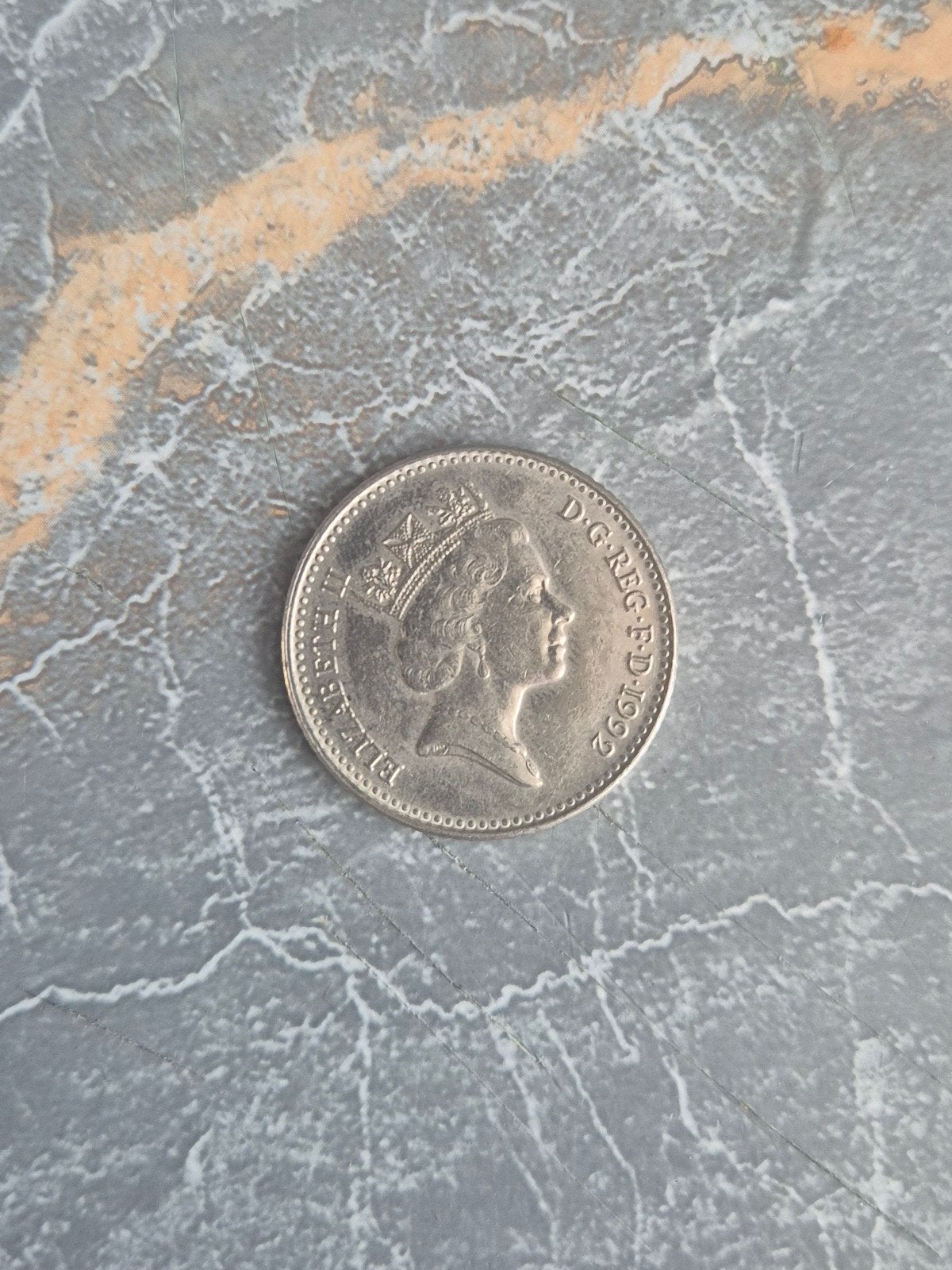 Britse 10 Pence Munt 1992 - Koningin Elizabeth II, Ophalen of Verzenden, Overige landen, Losse munt