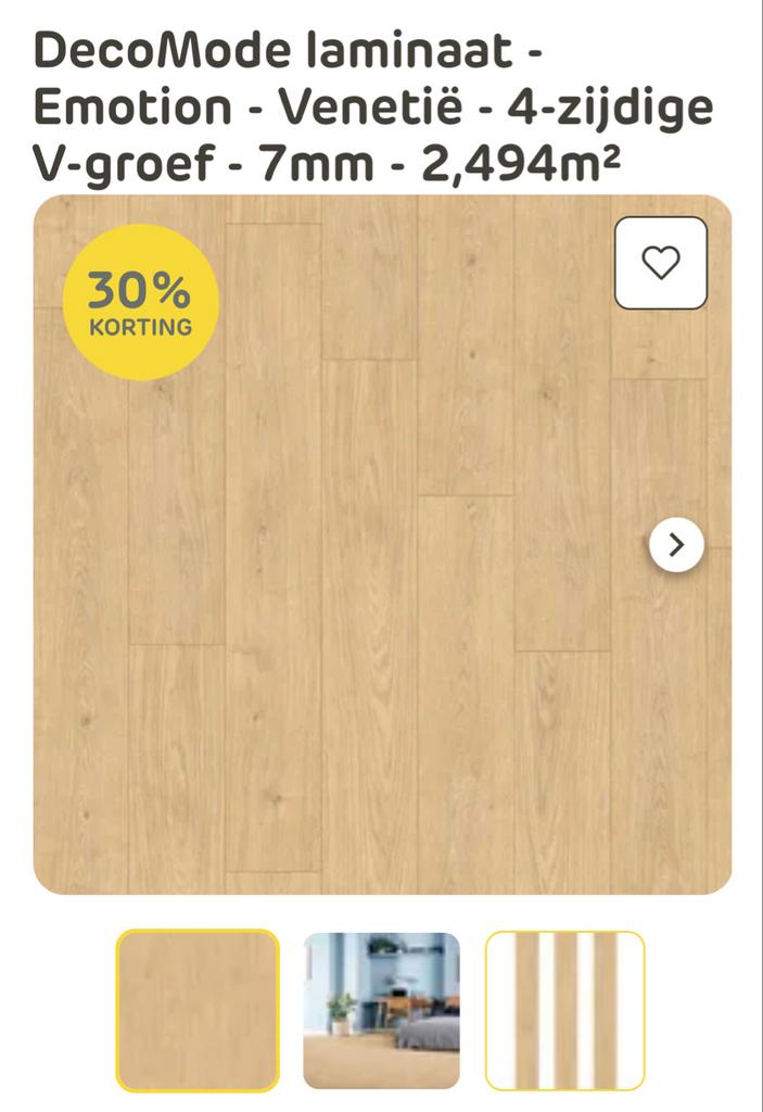 Twee pakken laminaat DecoMode Emotion Venetië, Ophalen, Beige, Nieuw, Minder dan 10 m²