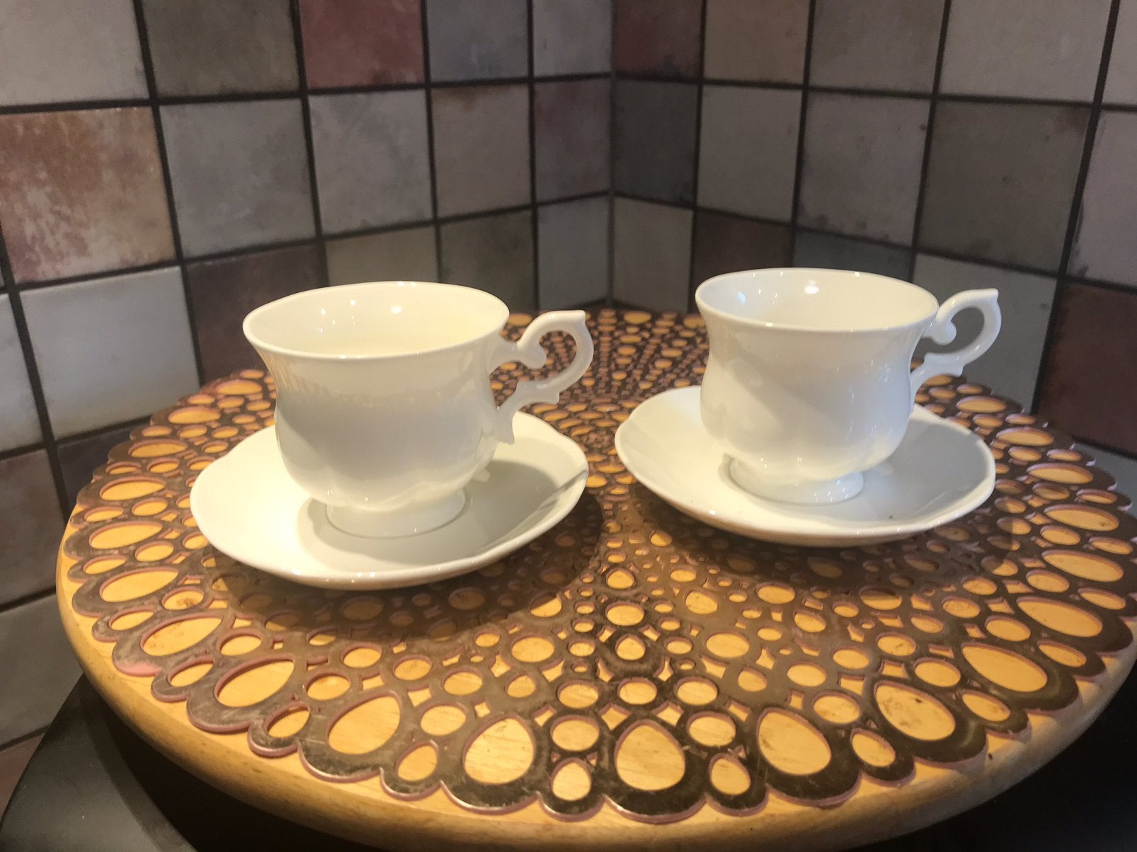 Royal Canterbury,fine bone China,2 kop en schotel wit,hg 7cm, Antiek en Kunst, Antiek | Servies los, Ophalen of Verzenden
