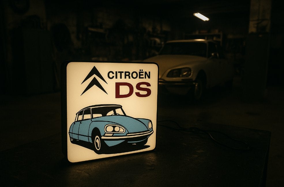 Citroën DS LED Lightbox – 23x23 cm – Warmwit, Verzamelen, Merken en Reclamevoorwerpen, Verzenden, ., Lichtbak of (neon) lamp, Nieuw