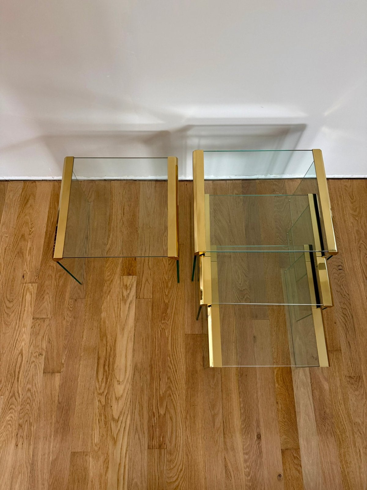Galotti & Radice Salontafels Vintage, Minder dan 55 cm, Rond, Glas, Ophalen