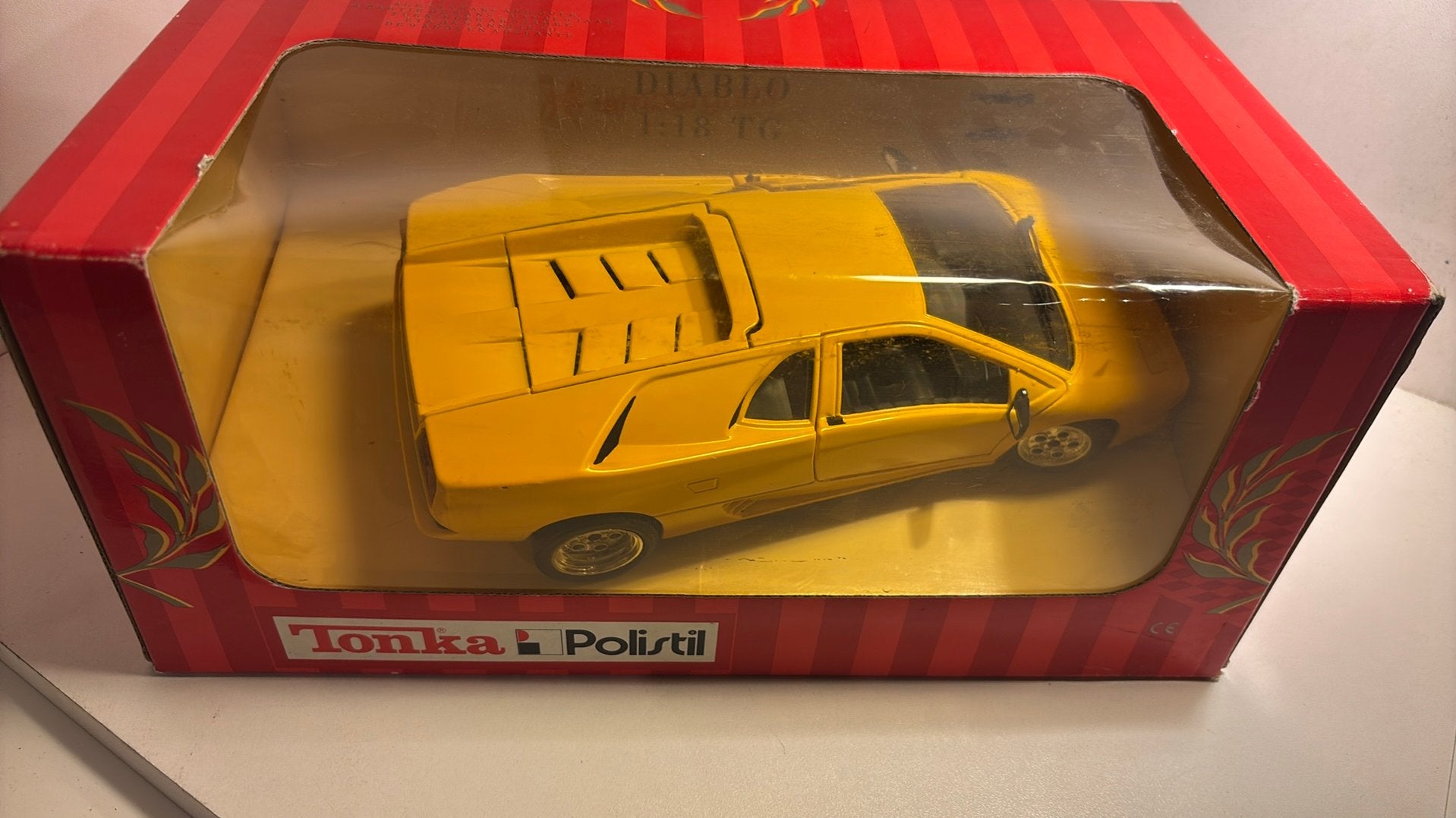 Lamborghini diablo yellow polistil 1.18, Ophalen of Verzenden, A, A, A