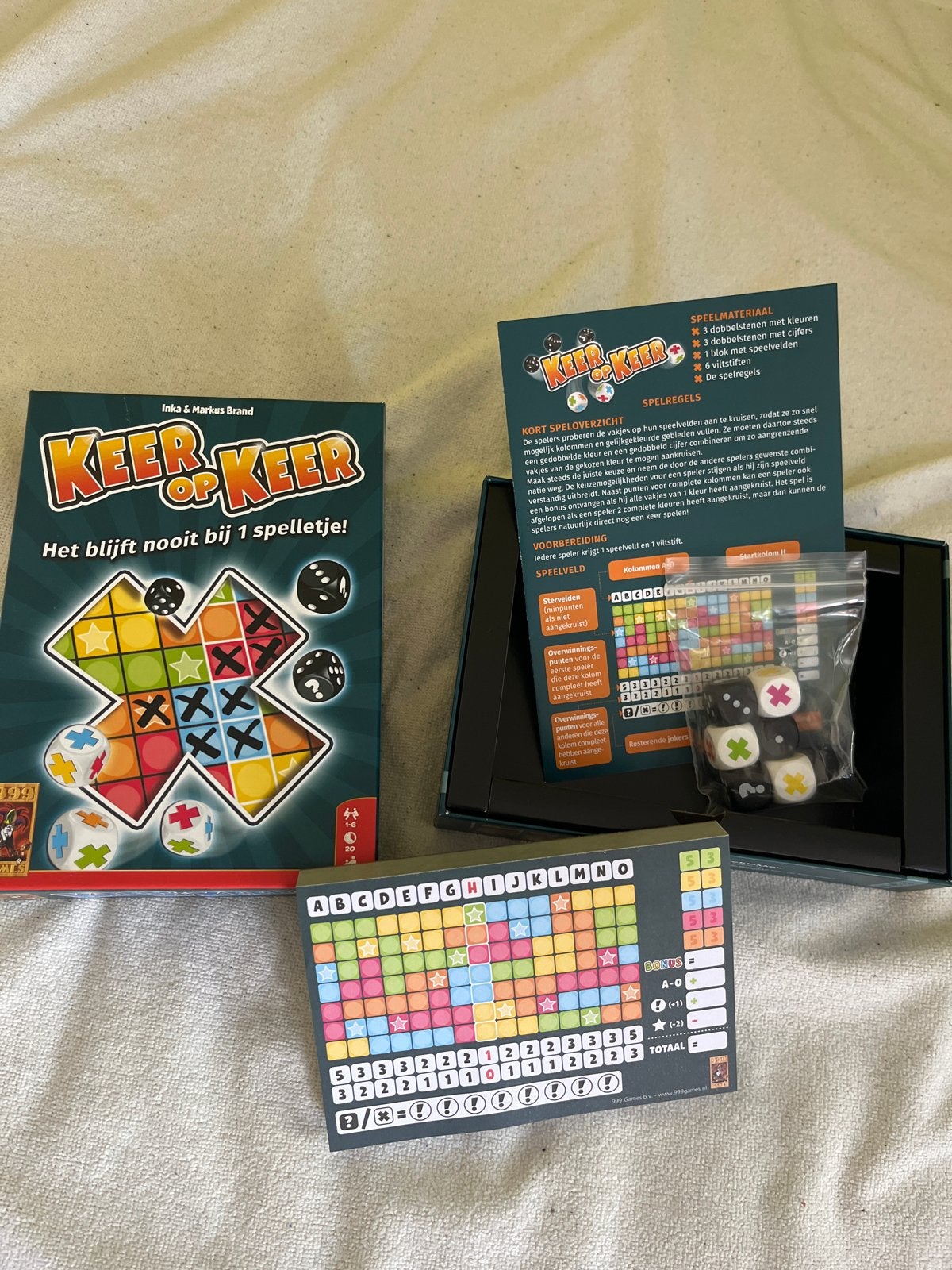 Keer op Keer dobbelspel - Nieuw!, Een of twee spelers, Ophalen, Nieuw