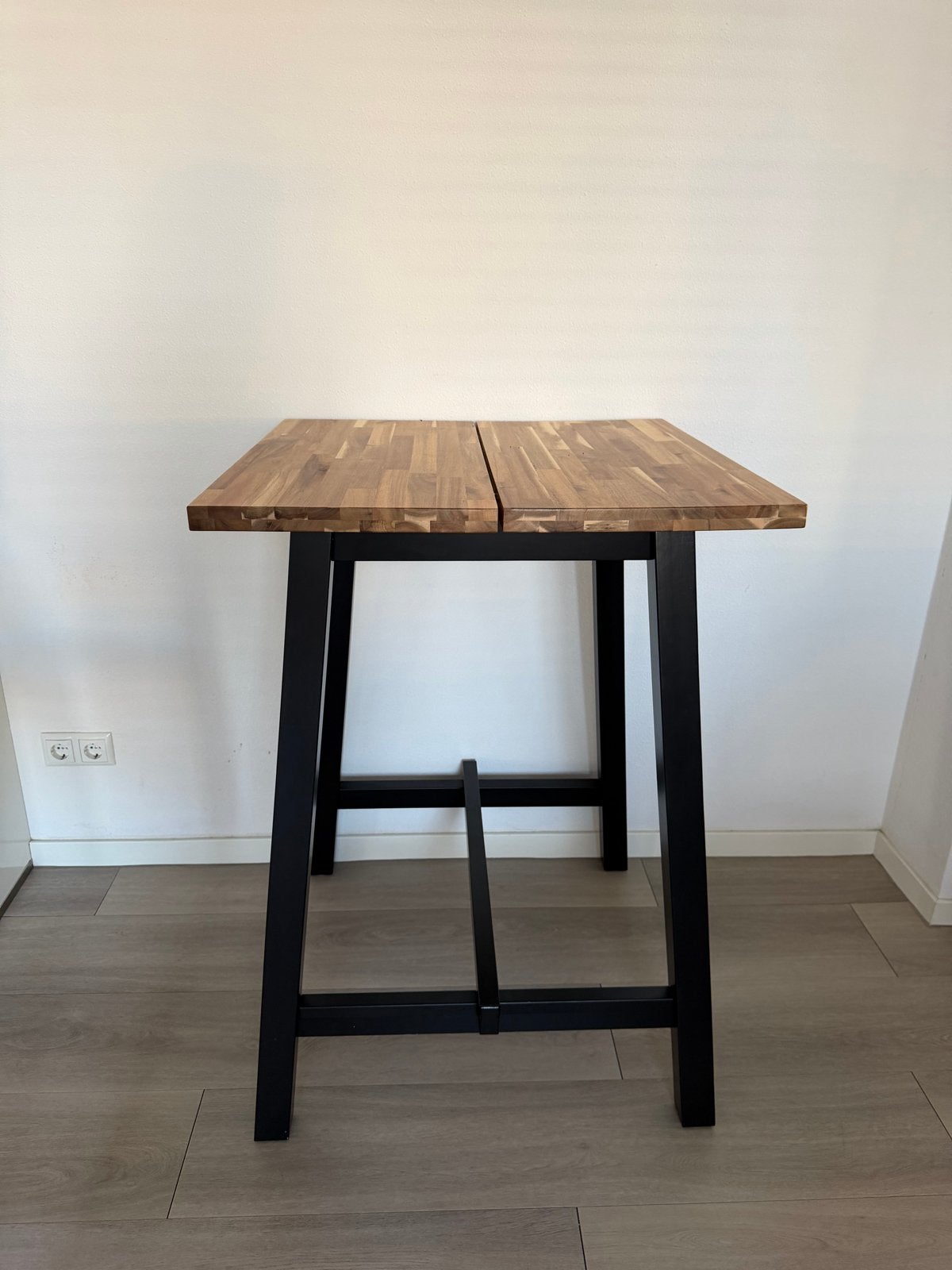 Houten bartafel, Huis en Inrichting, Tafels | Eettafels, Ophalen, 100 tot 150 cm, Vierkant, Tot twee personen