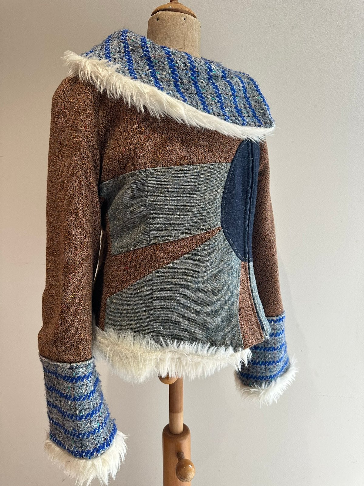 AbitArt Roma Wollen Jas maat 36, Kleding | Dames, Ophalen of Verzenden, Zo goed als nieuw, Maat 36 (S)