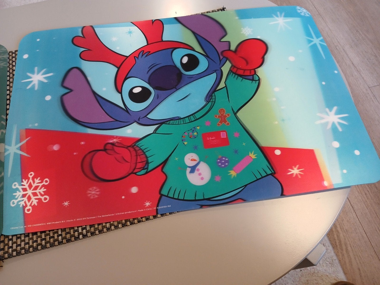 Disney Kerst Placemats - Stitch, Mickey, Donald & Goofy, Verzamelen, Ophalen, Mickey Mouse, Gebruikt, Overige typen