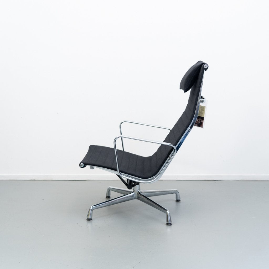 5x Vitra Eames EA 124 Fauteuil Zwart Hopsak - Chroom, Huis en Inrichting, Niet ingevuld, Niet ingevuld, 75 tot 100 cm, Ophalen of Verzenden