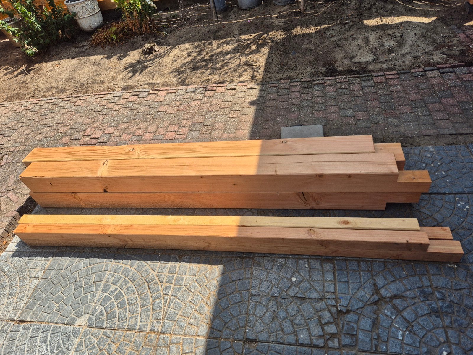 Douglas houten palen voor veranda of overkapping, Doe-het-zelf en Verbouw, Hout en Planken, Overige typen, Nieuw, 200 tot 250 cm