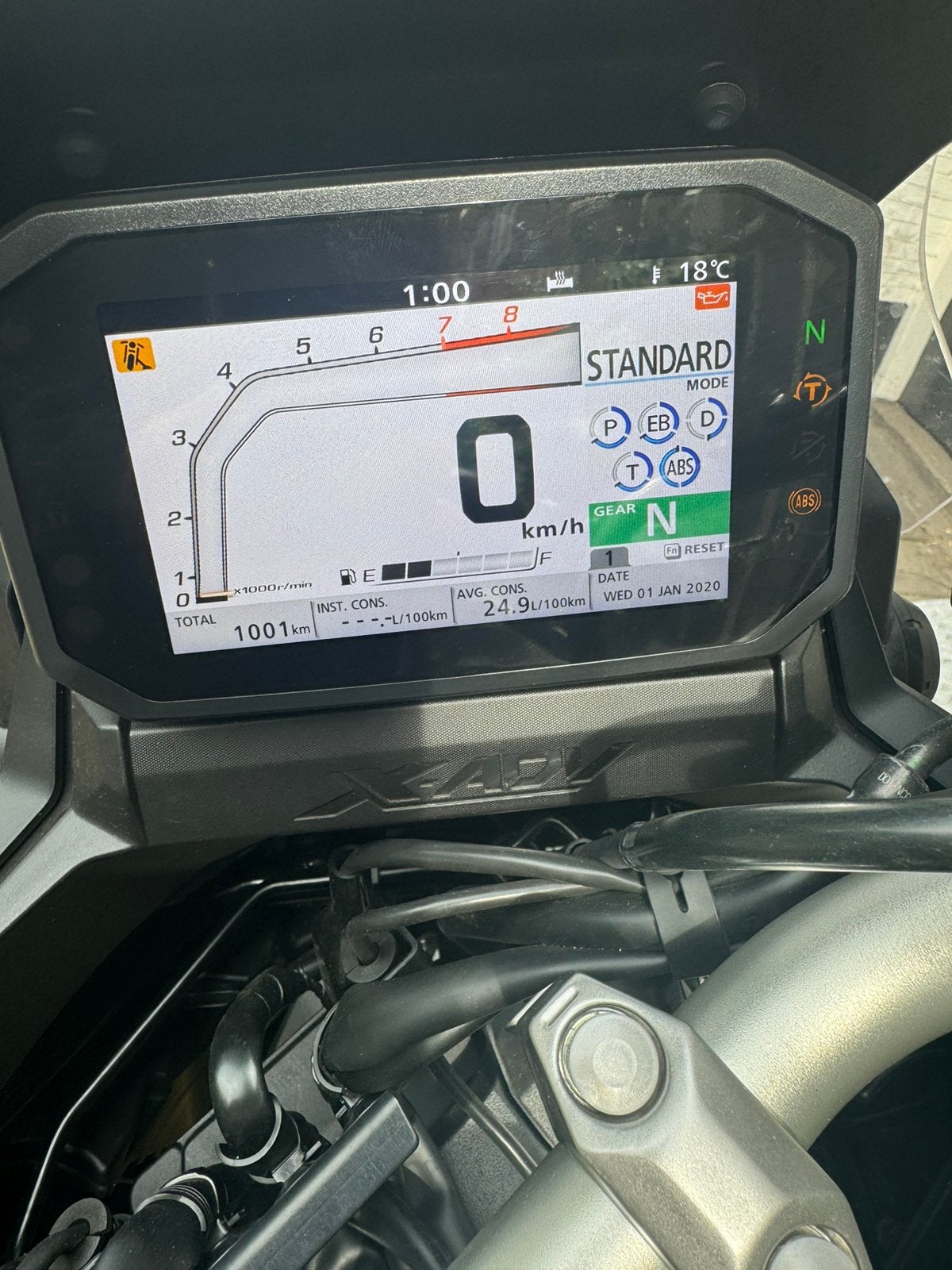 Honda xadv 750 teller klok dash 1400 km 2024 bette staat, Ophalen
