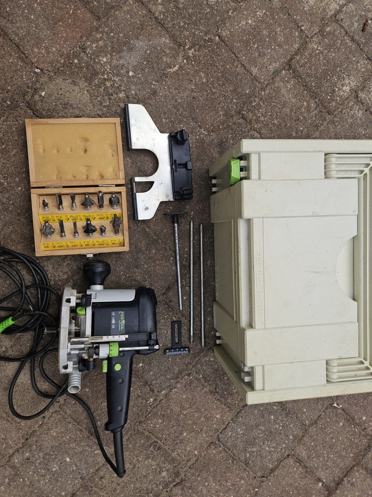 Festool OF 1000 EB-Plus Bovenfrees met accessoires, Gebruikt, Ophalen of Verzenden, Bovenfrees, Festool