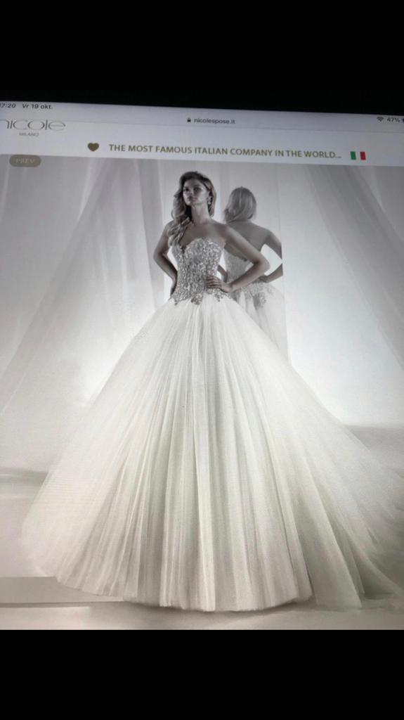 Exclusieve Nicole Spose Trouwjurk - Maat 36, Ophalen of Verzenden, Gedragen, Wit, Trouwjurk