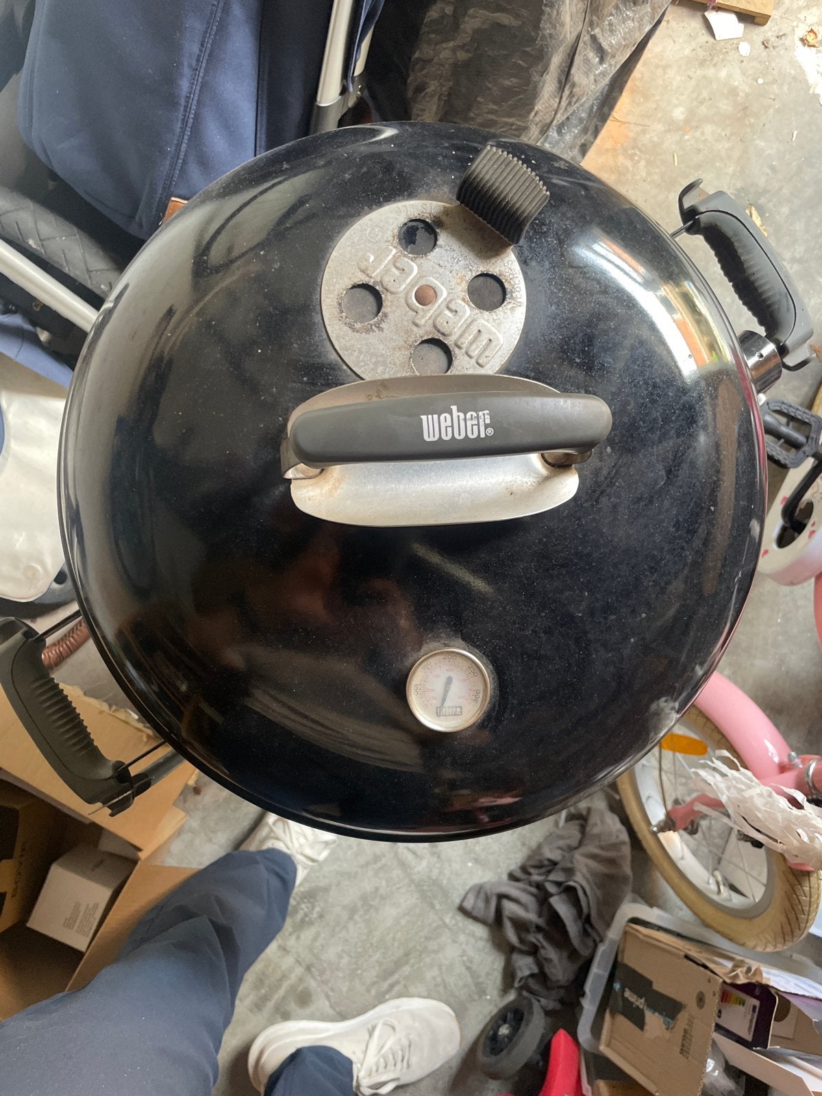 Weber barbecue 47cm, thermometer, accessoires, asbak, Tuin en Terras, Ophalen, Gebruikt