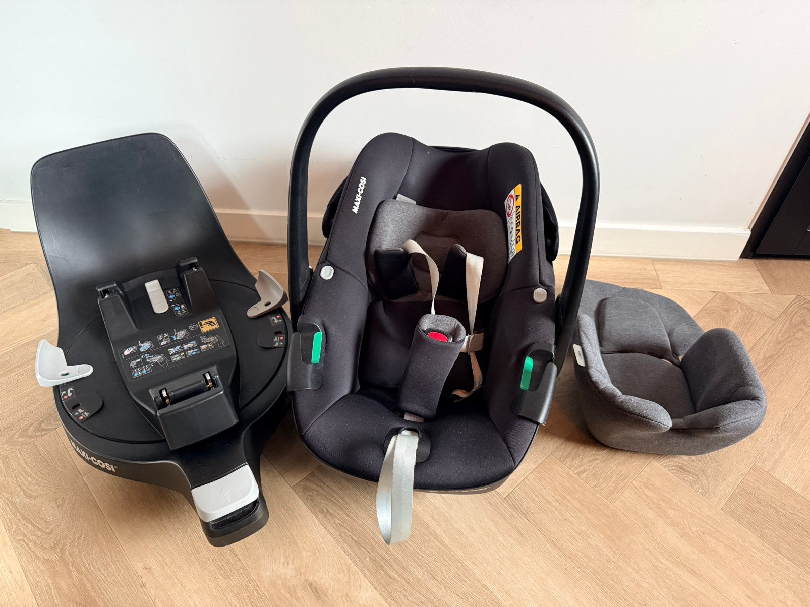 Maxi Cosi Pebble 360 incl Family Base en adapters, Kinderen en Baby's, Ophalen, Afneembare rugleuning, Zo goed als nieuw, Isofix