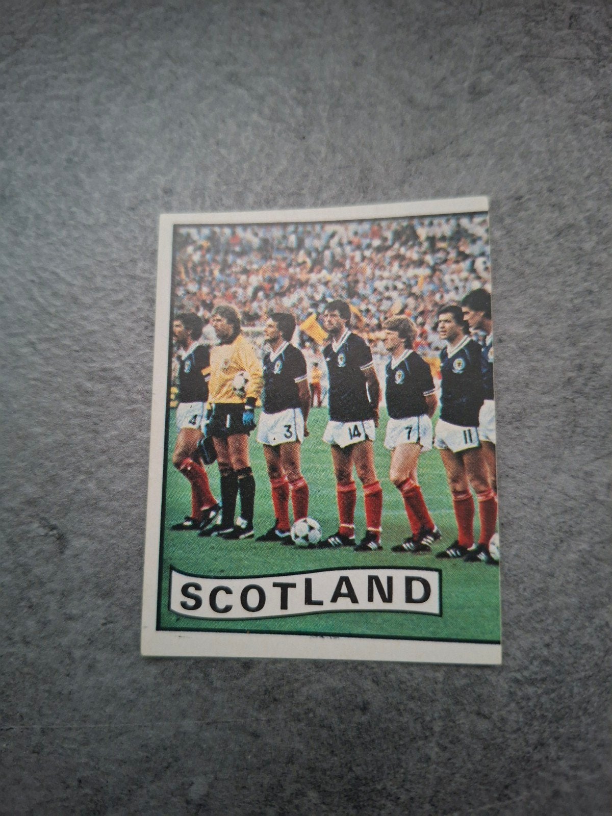 Panini sticker Euro 84 France. Deel elftalfoto Schotland., Ophalen of Verzenden, Zo goed als nieuw, Sticker