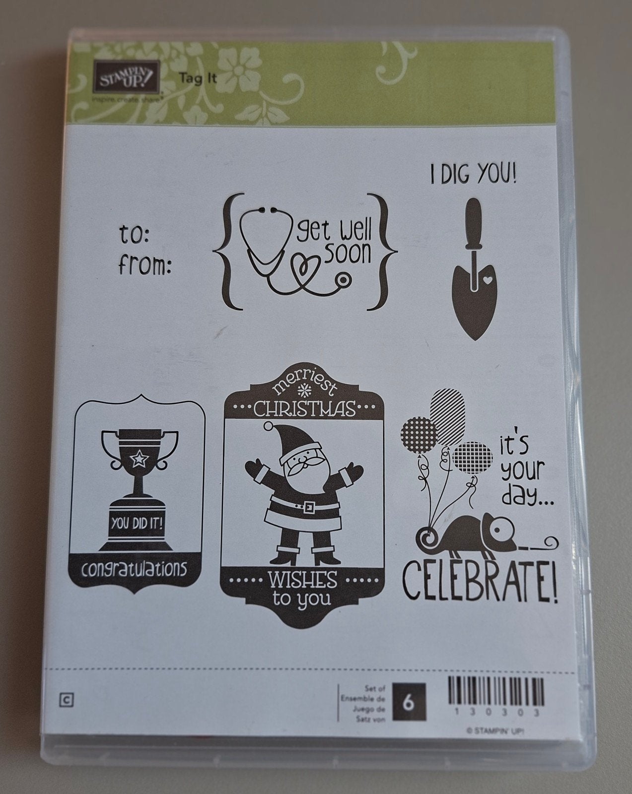Stampin' Up! Stempelset - Tag it, Hobby en Vrije tijd, Ophalen of Verzenden, Nieuw, EZ-mounted stempel
