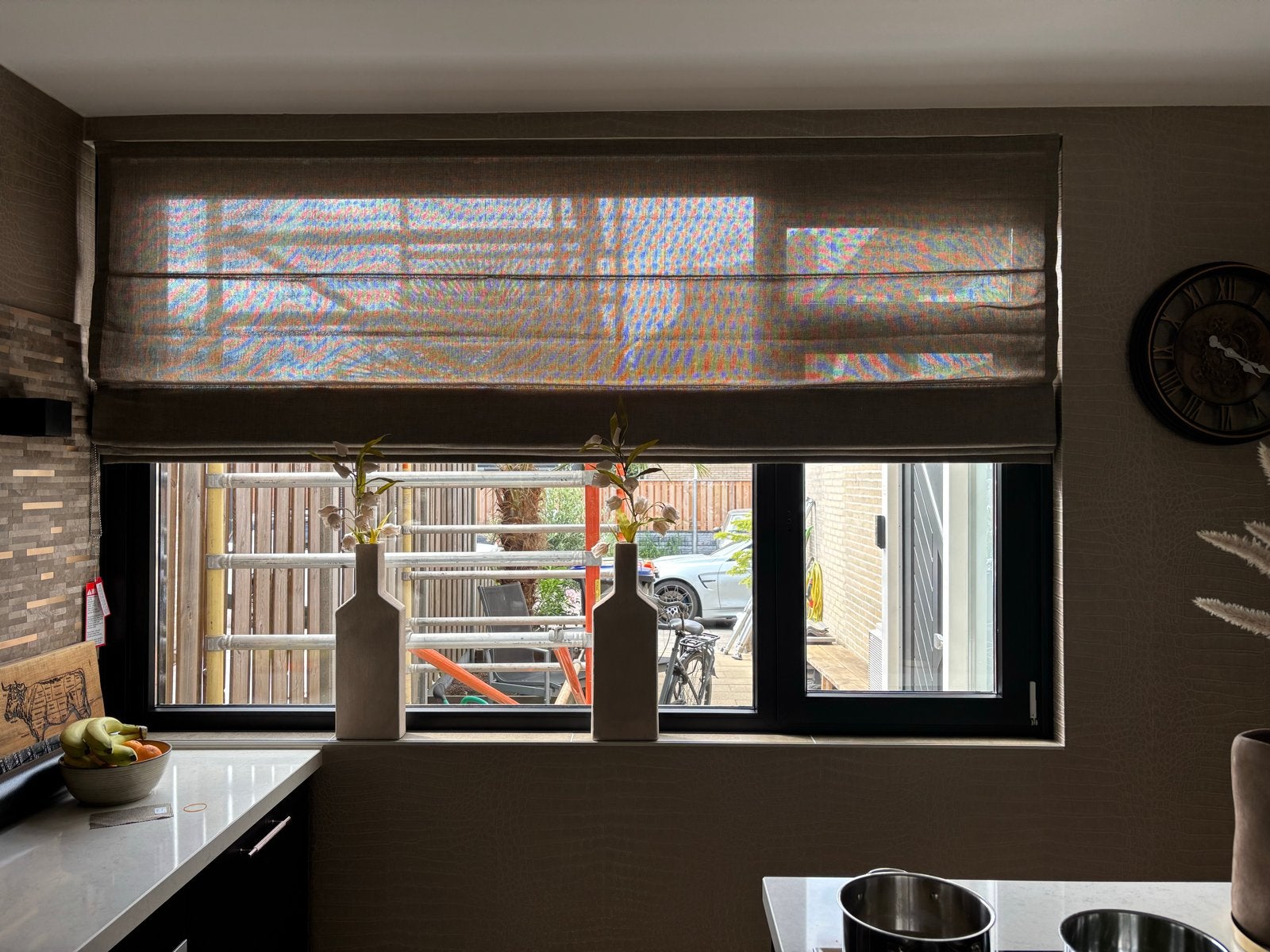 Nieuw Vouwgordijn op maat - 240x150 cm, Ophalen, Grijs, Nieuw, Vouwgordijn