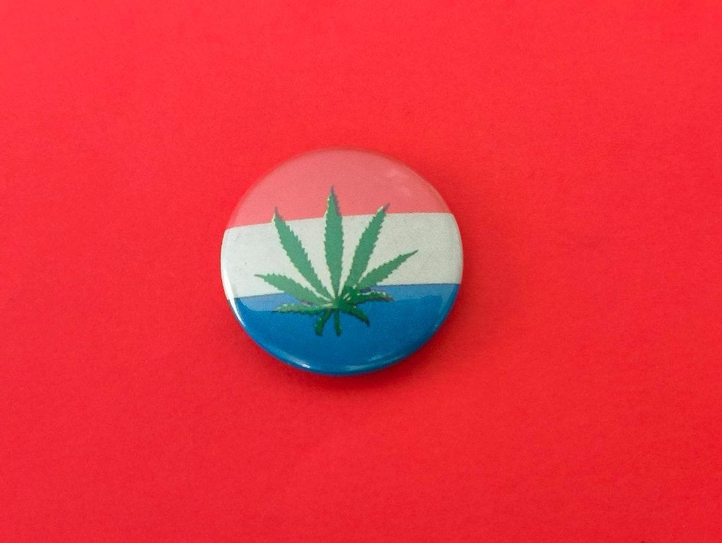 Wietblad button, Ophalen of Verzenden, Nieuw, Overige onderwerpen, Button