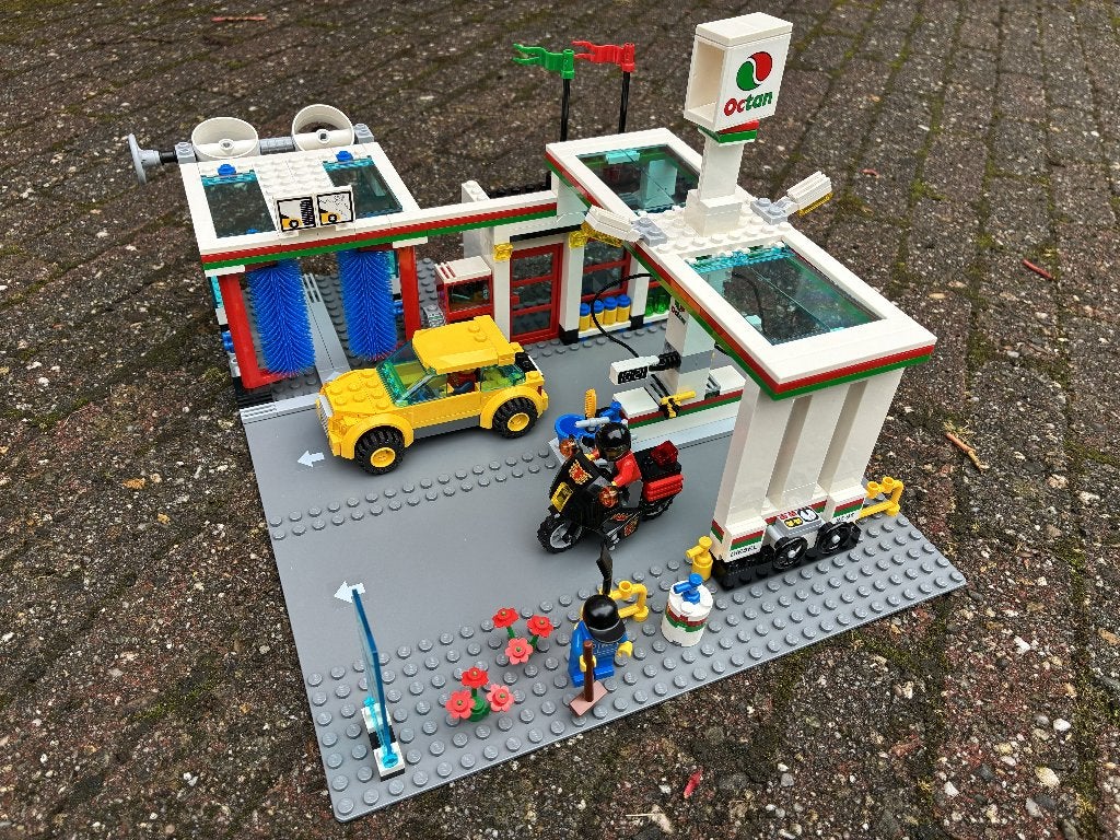 LEGO 7993 Octan Benzinestation met doos, City, Inclusief instructies, Lego, Ophalen of Verzenden