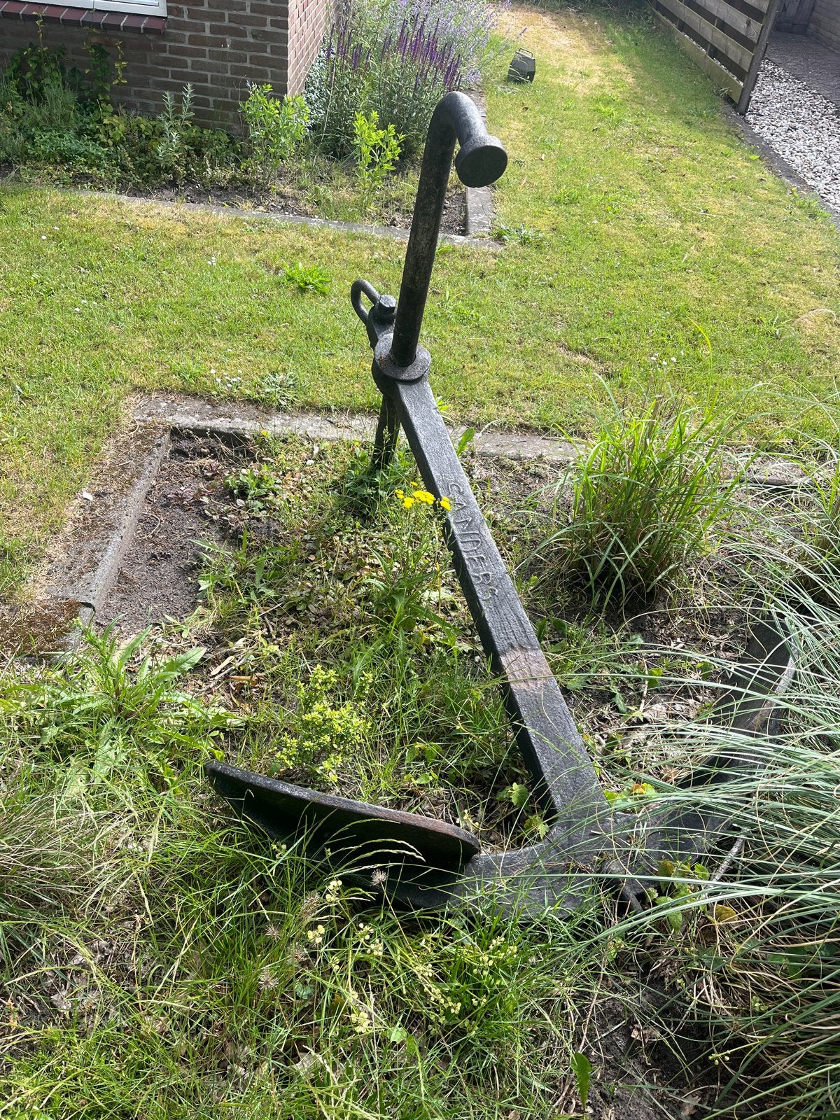 Groot decoratief anker voor tuin of erf, Antiek en Kunst, Ophalen