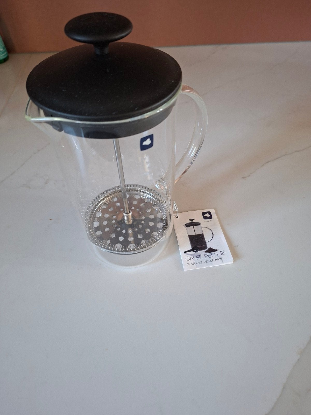 Leonardo Caffè Per Me French Press - Nieuw, Gemalen koffie, Ophalen of Verzenden, 2 tot 4 kopjes, Koffiemachine