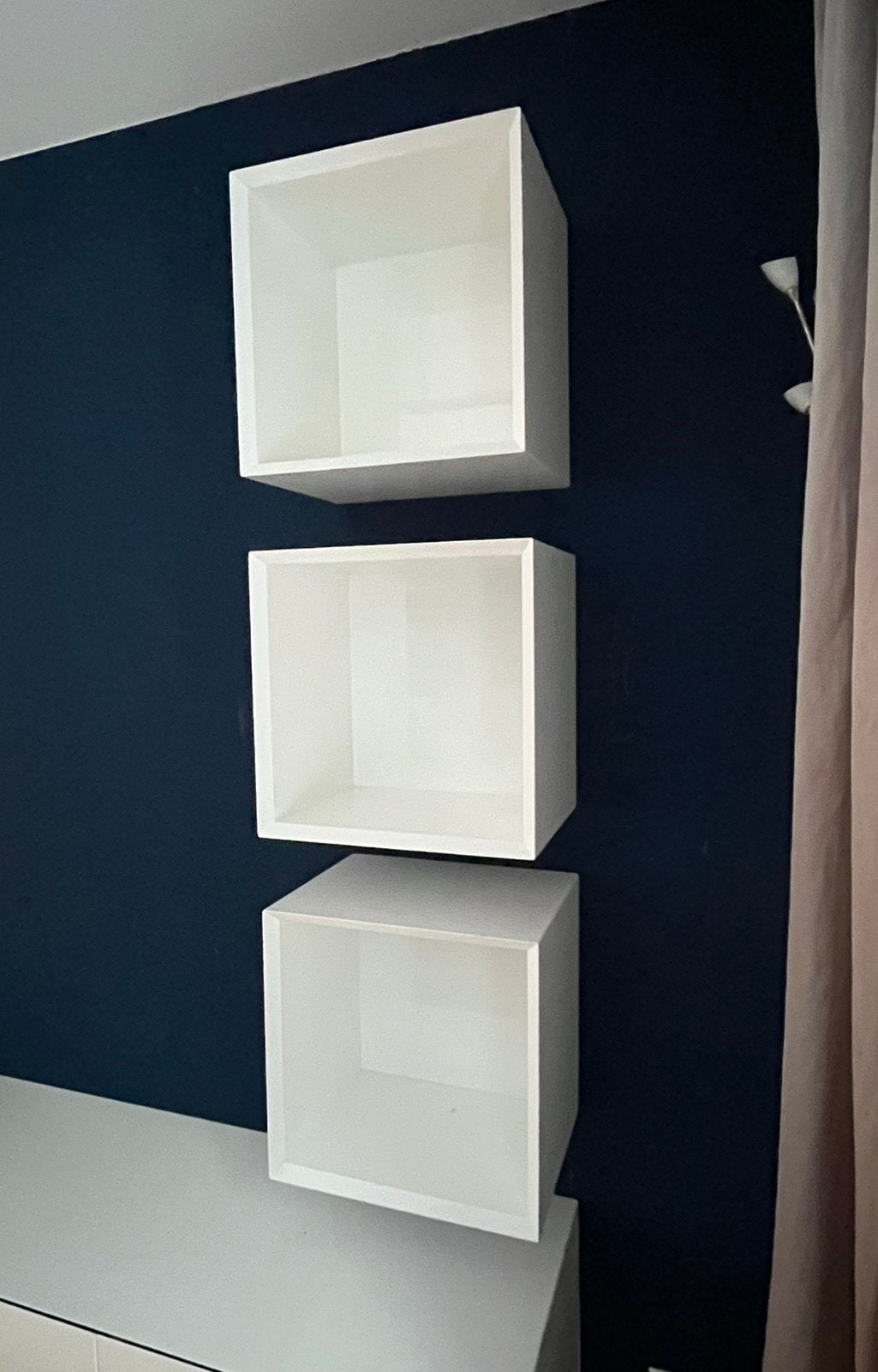 3 wit hoogglans kubus wandkast - vergelijkbaar Ikea eket, Ophalen, Zo goed als nieuw