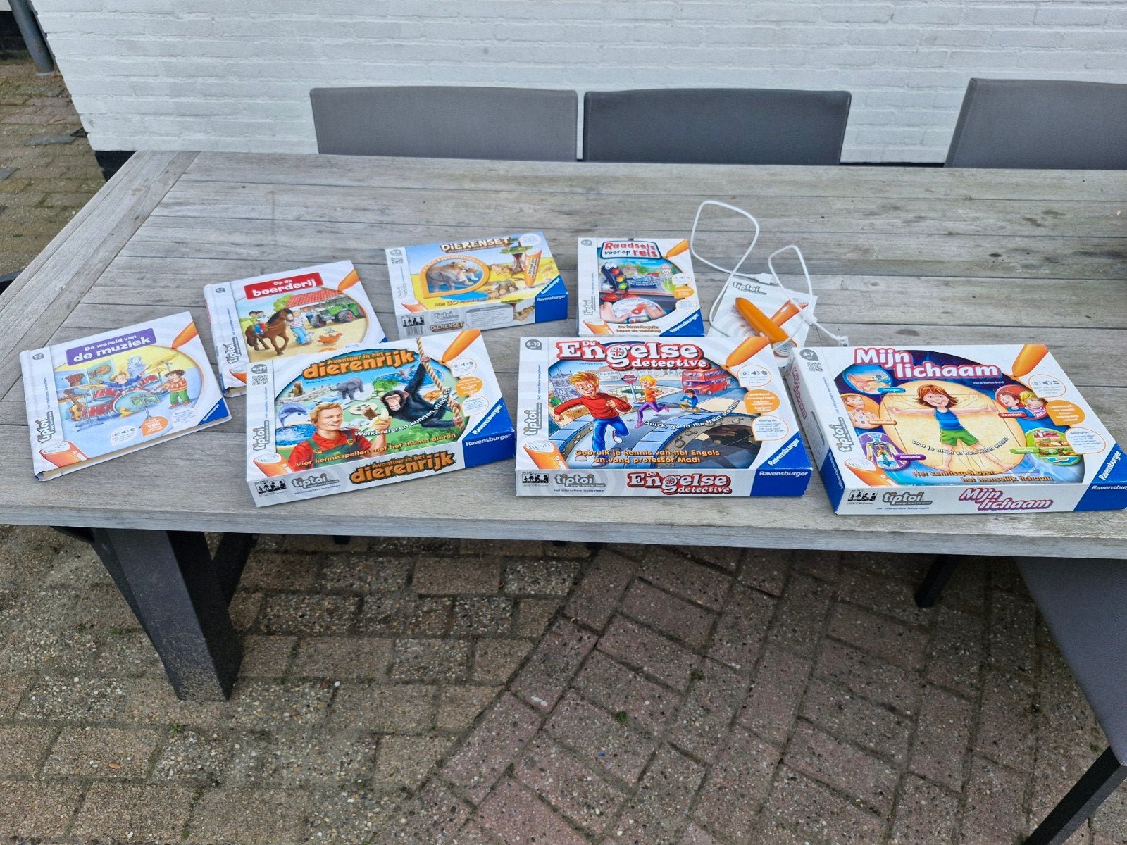 Tiptoi Ravensburger set met 7 spellen en 1 pen, Kinderen en Baby's, Speelgoed | Educatief en Creatief, Ophalen of Verzenden, Gebruikt